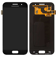 Дисплей для Samsung Galaxy A3 (2017) A320, модуль (экран и сенсор), черный (Black Sky), OLED