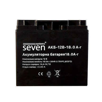 Акумуляторна батарея SEVEN 12В/18Аг, фото 2