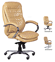 Кресло офисное Валенсия HB хром Anyfix кожзаменитель Неаполь N-20 (AMF-ТМ) Anyfix, шкірозамінник Мадрас Голд Беж