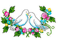 Набор для вышивания нитками крестом " Свадебные голуби " любовь кольцо нитки мулине игла канва с рисунком