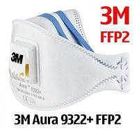 Аэрозольный респиратор 3М™ 9322+ Aura, FFP2