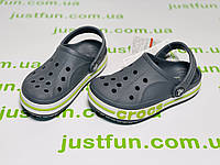 Сабо Crocs Bayaband Charcoal детские кроксы серые