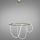 Підвісна світлодіодна люстра 32 Вт колір каркасу золотий D-Y3212-800G, фото 2