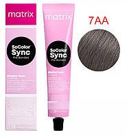 Крем-краска безамиачная для волос Matrix SoColor Sync 7AA, 90мл