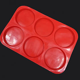 Силіконова форма для оладок, драніків і десертів червона 4505