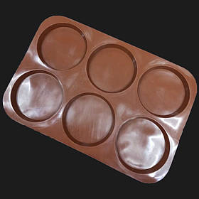 Силіконова форма для оладок, драніків і десертів коричнева 4505