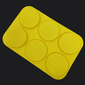 Силіконова форма для оладок, драніків і десертів жовта 4505