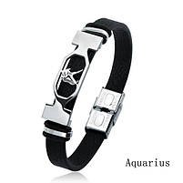 Браслет шкіряний «Знак зодіаку» Водолій, Aquarius (21 січня – 19 лютого), фото 3