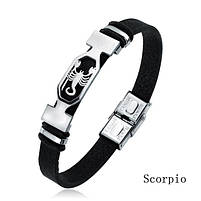 Браслет шкіряний «Знак зодіаку» Скорпіон, Scorpius (23 жовтня – 21 листопада), фото 3