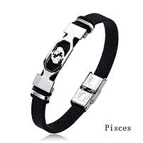 Браслет шкіряний «Знак зодіаку» Риби, Pisces (20 лютого - 20 березня), фото 3