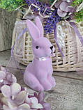 Великодній кролик для прикраси стола на свято h 13 см, фото 3