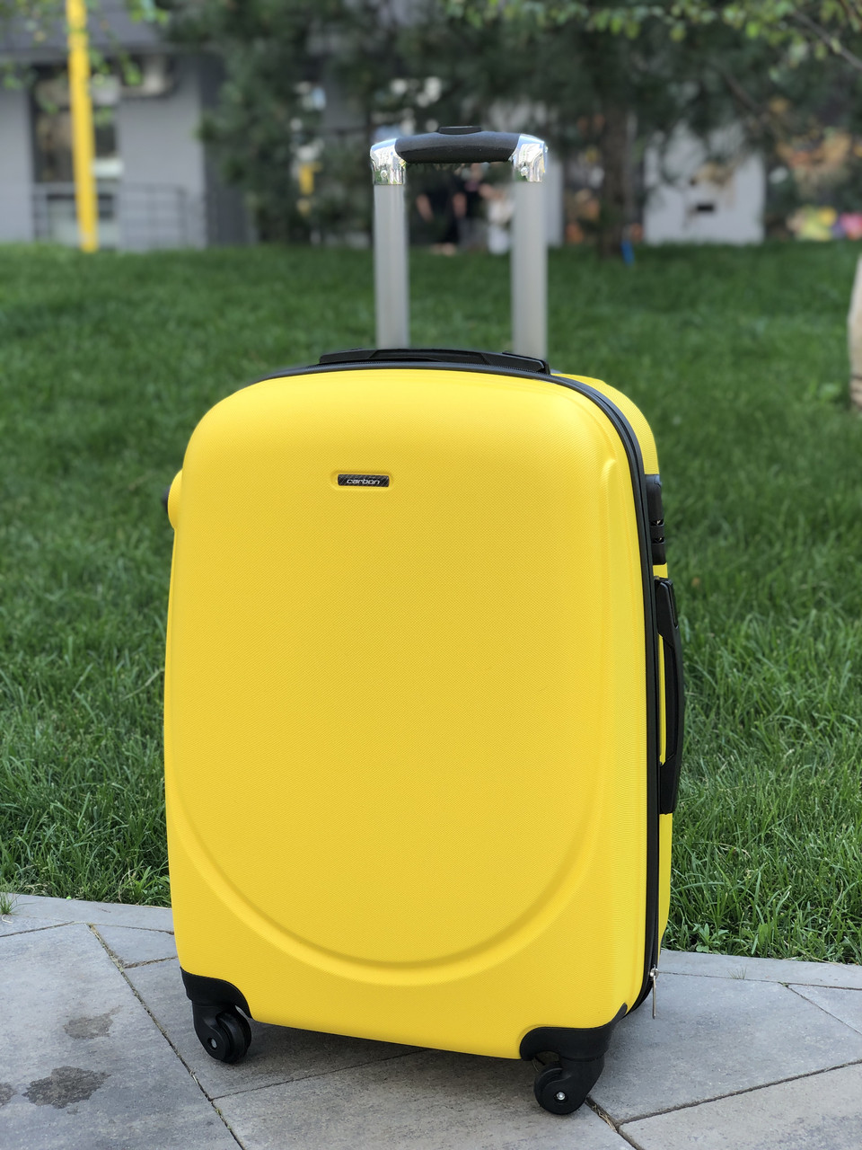 Чемодан дорожній на 4 колесах Carbon 310 Середній (М) Жовтий, фото 1