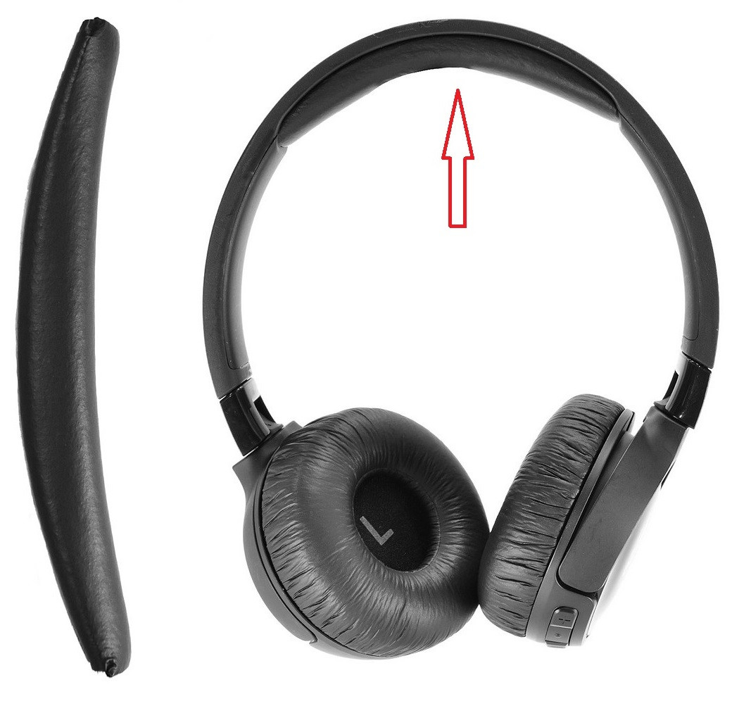 Накладка амбушури JBL Tune 520BT 600 660 BT NC T500BT T510BT T570BT T600BT Tune 560BT T460BT Tune 670NC Чорний, фото 1