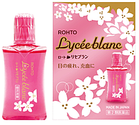 Увлажняющие капли для глаз от покраснений и усталости глаз Rohto Lycee Blanc, 12 ml