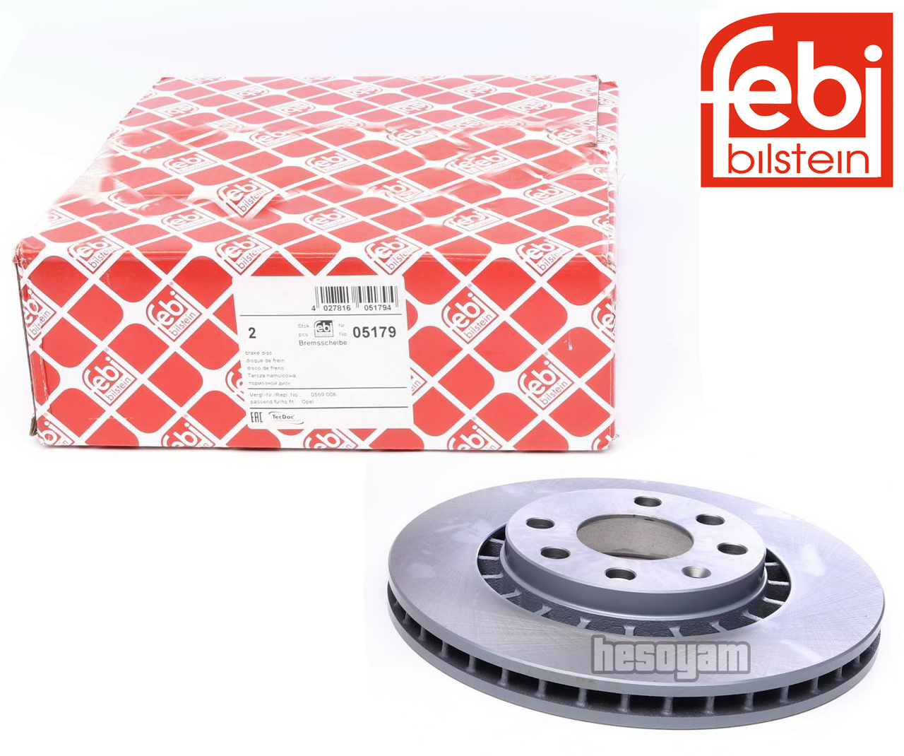 Гальмівний диск R14 Ланос 1.6, Нексія, Вектра А, Есперо (96179110) Febi Bilsten 05179, фото 1