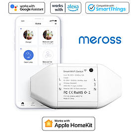 Розумне реле Meross Smart Wi-Fi Switch (MSS710HK) Apple HomeKit, Amazon Alexa, Google Assistant, SmartThings