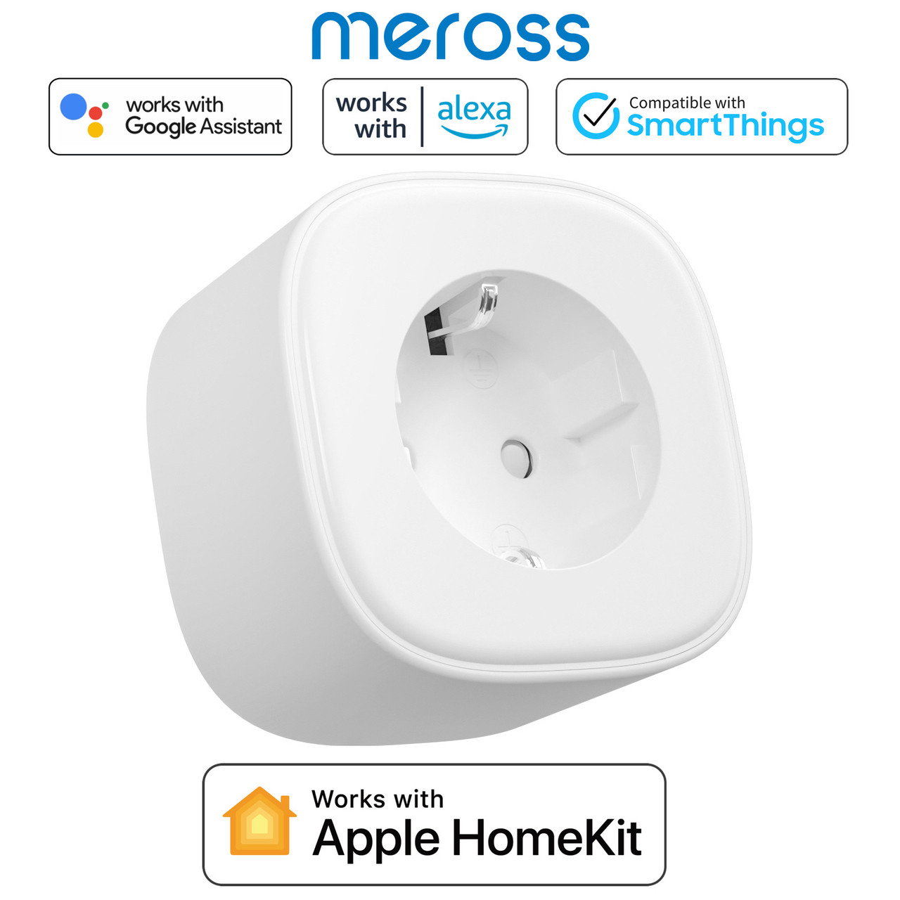 Розумна розетка Meross Smart Wi-Fi Plug 16A (MSS210HK) Apple HomeKit Amazon Alexa Google Assistant SmartThings