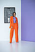 Стильний жіночий брючний костюм штани палацо "418" помаранчевий Розміри 46,50, фото 3