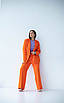 Стильний жіночий брючний костюм штани палацо "418" помаранчевий Розміри 46,50, фото 6