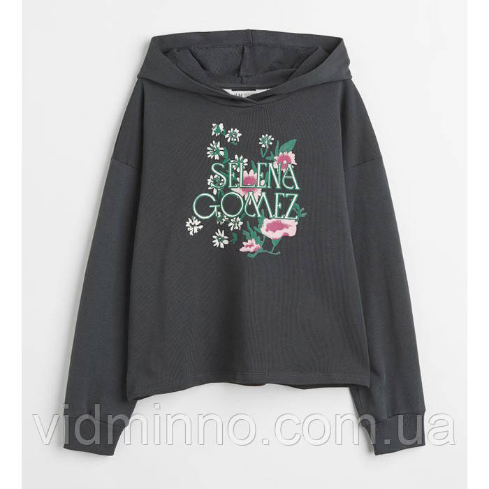 Толстовка худі H&M на дівчинку, петелька (двонитка), р.134-140, фото 1