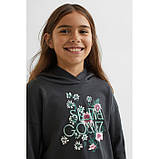 Дитяча толстовка худі H&M на дівчинку р.134-140 - 8-10 років, без утеплення - петелька, двонитка, фото 2