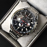 Якісний чоловічий годинник срібний, Міцний кварцовий чоловічий годинник, фото 5