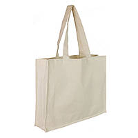 Эко-сумка из хлопка женская стильная под принт и логотип (42х10х35 см.), 210 г/м2.