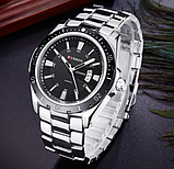 Якісний чоловічий годинник круглий класичний, гарний бюджетний кварцовий чоловічий годинник, фото 8