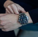 Якісний чоловічий годинник круглий класичний, гарний бюджетний кварцовий чоловічий годинник, фото 5