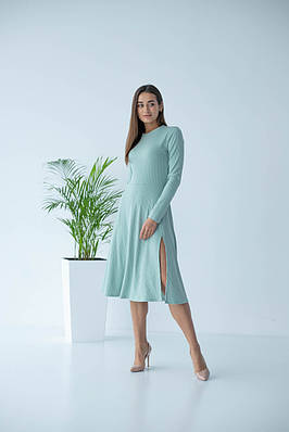 Красиве трикотажне плаття "420", салатова, розміри 44,46,48,50,52