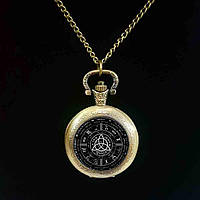 Карманные часы Трикветр на черном с викканским календарем