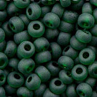 33139/50150/10 Темно-зеленый прозрачный матовый чешский бисер Preciosa 1грамм