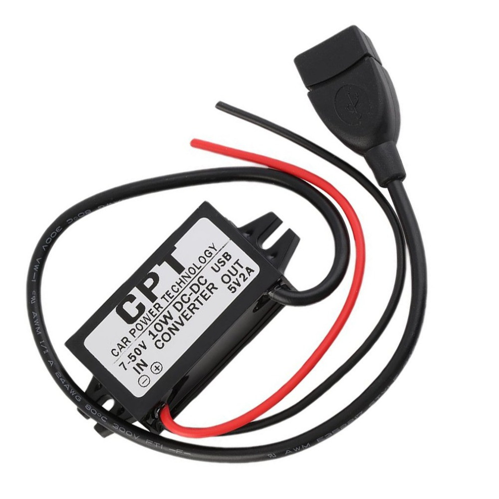 Авто адаптер №9 преобразователь с 7/50V на 5V навес 1х USB конвертер