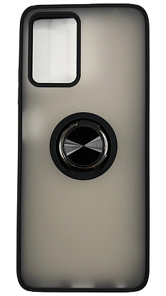 TPU чохол накладка Matte Ring Magnit для ZTE Blade V30 Vita (на зті блейд на30 віта) чорний, фото 1