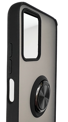 TPU чохол накладка Matte Ring Magnit для ZTE Blade V30 Vita (на зті блейд на30 віта) чорний, фото 2