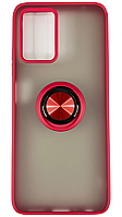 TPU чехол накладка Matte Ring Magnit для ZTE Blade V30 Vita (на зте блейд в30 вита) красный