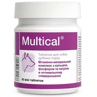 Dolfos Multical mini 90 таб Вітамінно-мінеральний комплекс для собак Долфос Мультикаль міні
