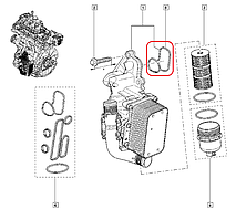 Прокладка корпусу масляного фільтра на Рено Майстер III 2.3 dCi 2010> Renault (оригінал) 7701070061