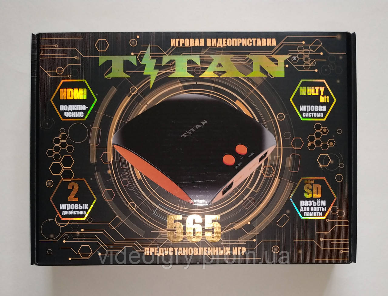 Titan PRO DUO HDMI ігрова приставка+565 ігор 8-16 біт (чорна)