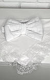 Конверт - ковдра з мереживним куточком демісезонний для виписки з пологового будинку Казка 85х85 см Lari Білий, фото 3