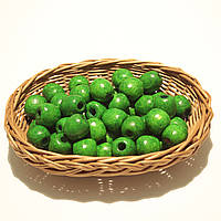 Дерев'яні намистини 20мм, дірка 7мм (50шт в упаковці) фіолетового кольору