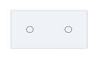Сенсорний вимикач Livolo 2 каналу (1-1) білий скло (VL-C701/C701-11), фото 2
