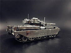 Металевий конструктор Танк Chieftain MK50 1:100. Металева збірна 3D модель танка. 3D пазл Танк Chieftain MK50, фото 3