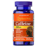 Передтренувальний комплекс Puritan's Pride Caffeine 200 mg, 60 капсул CN8792 SP