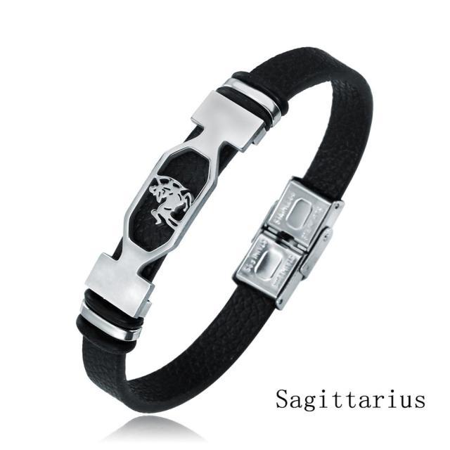 Браслет кожаный «Знак зодиака» Стрелец, Sagittarius (22 ноября - 20 декабря)