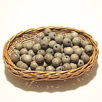 Дерев'яні намистини 16мм (100шт в упаковці) сірого кольору