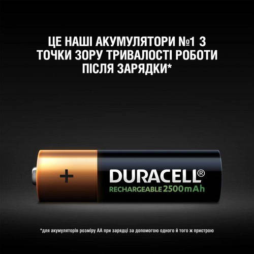 Купити Акумуляторні батарейки AA Duracell Recharge 2500 мАч 4 шт ...