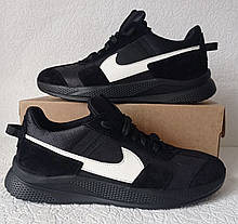 Nike Vapor nxt чоловічі стильні чорні шкіряні кросівки