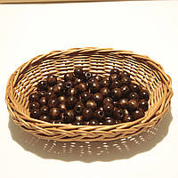 Дерев'яні намистини 12мм (100шт в упаковці) коричневого кольору