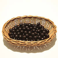 Дерев'яні намистини 12мм (100шт в упаковці) чорного кольору